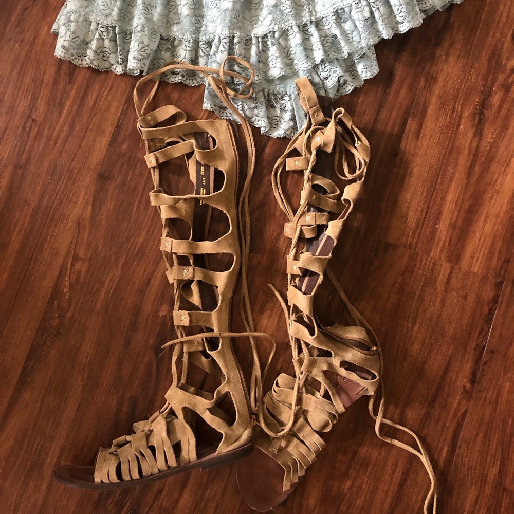 Free People suede gladiator sandals